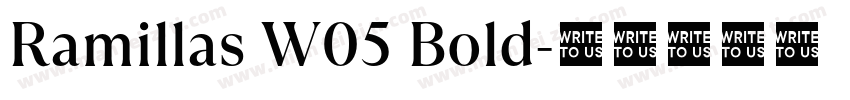 Ramillas W05 Bold字体转换